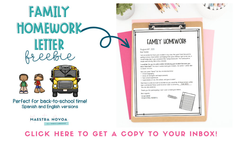 Strengthen school-home communication with a family homework letter